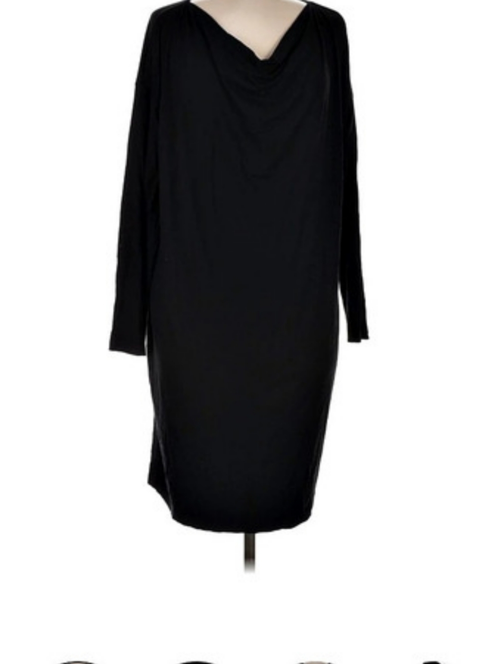 Vince Black Long Sleeve Midi Dress Like New